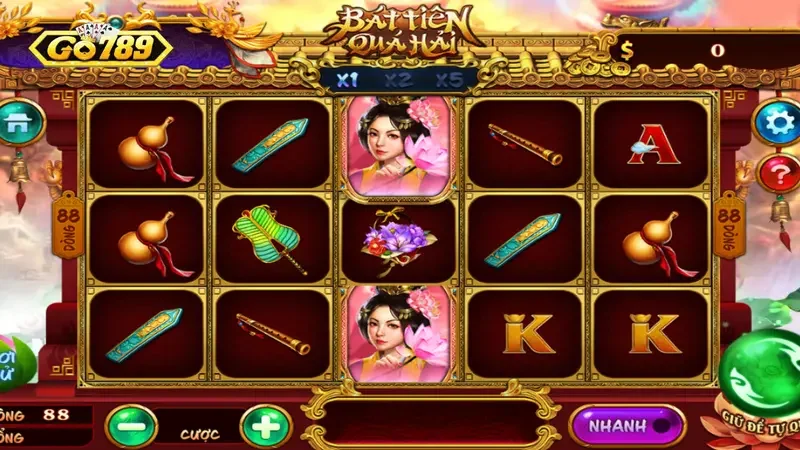 Cơ cấu quay game Bát Tiên Quá Hải Go789 chi tiết